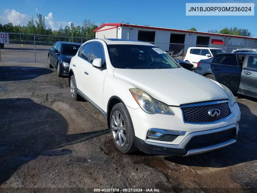 2016 Infiniti Qx50 VIN: JN1BJ0RP3GM236024 Lot: 40207510