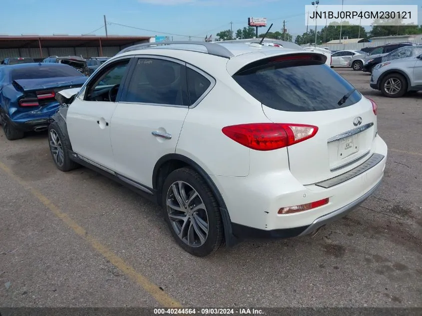 2016 Infiniti Qx50 VIN: JN1BJ0RP4GM230121 Lot: 40244564