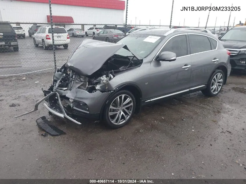 2016 Infiniti Qx50 VIN: JN1BJ0RP3GM233205 Lot: 40657114