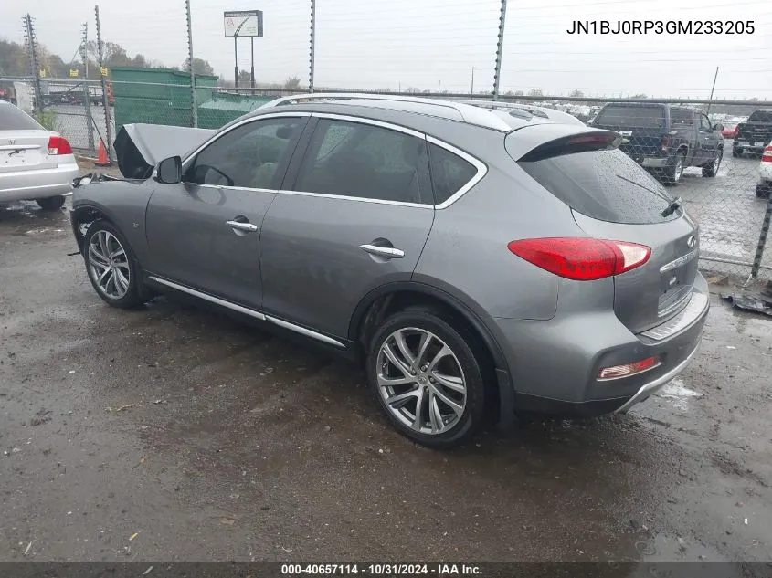 2016 Infiniti Qx50 VIN: JN1BJ0RP3GM233205 Lot: 40657114