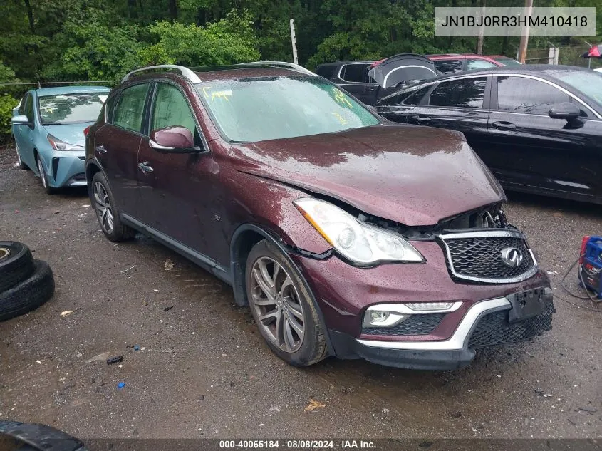 2017 Infiniti Qx50 VIN: JN1BJ0RR3HM410418 Lot: 40065184