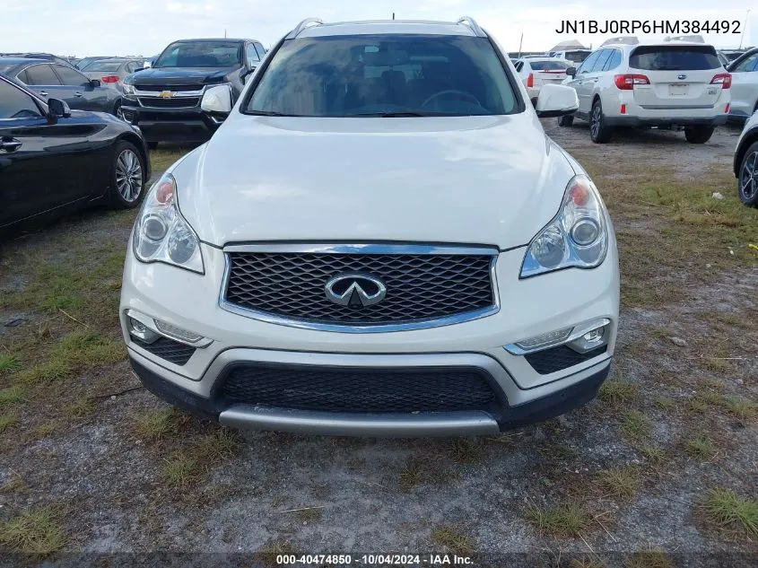 2017 Infiniti Qx50 VIN: JN1BJ0RP6HM384492 Lot: 40474850