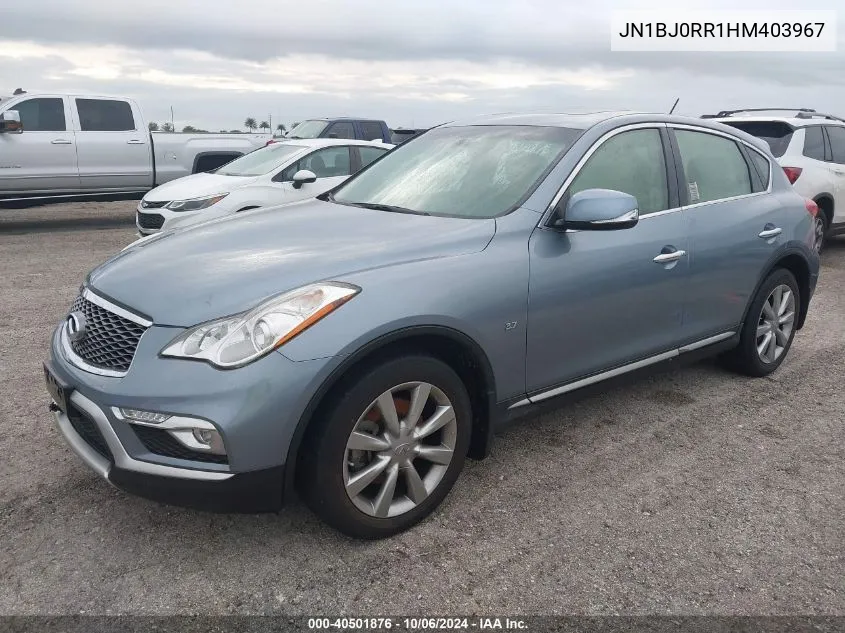 2017 Infiniti Qx50 VIN: JN1BJ0RR1HM403967 Lot: 40501876