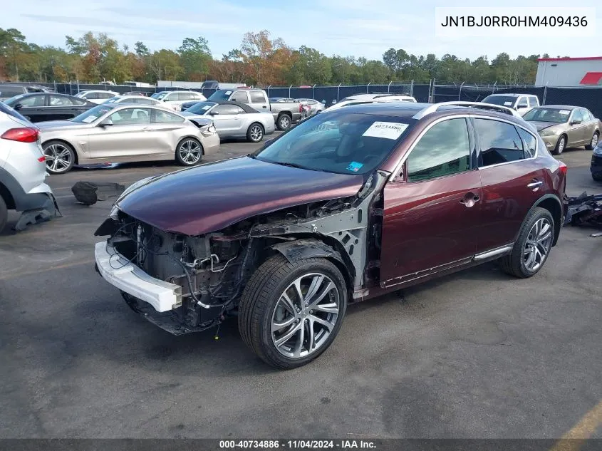 2017 Infiniti Qx50 VIN: JN1BJ0RR0HM409436 Lot: 40734886