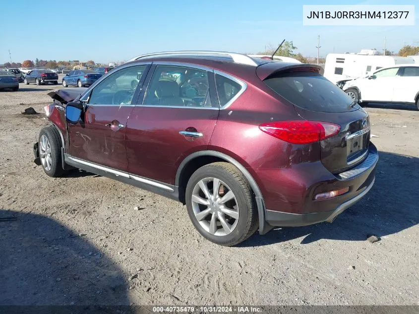 2017 Infiniti Qx50 VIN: JN1BJ0RR3HM412377 Lot: 40735479