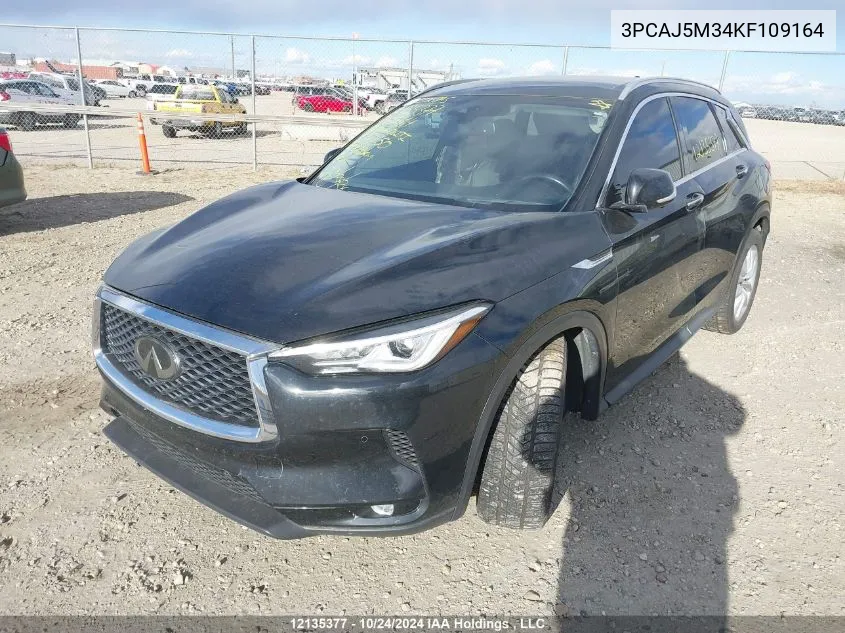 2019 Infiniti Qx50 VIN: 3PCAJ5M34KF109164 Lot: 12135377