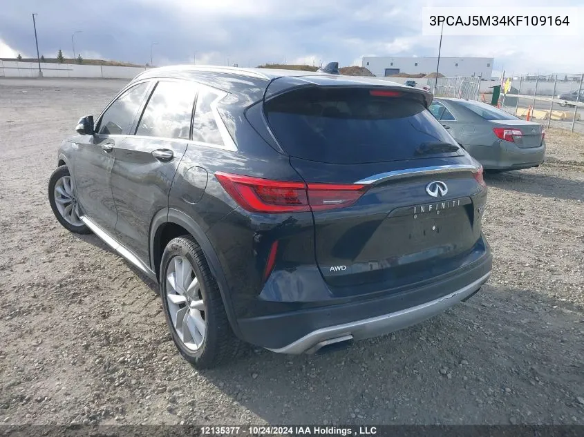 2019 Infiniti Qx50 VIN: 3PCAJ5M34KF109164 Lot: 12135377