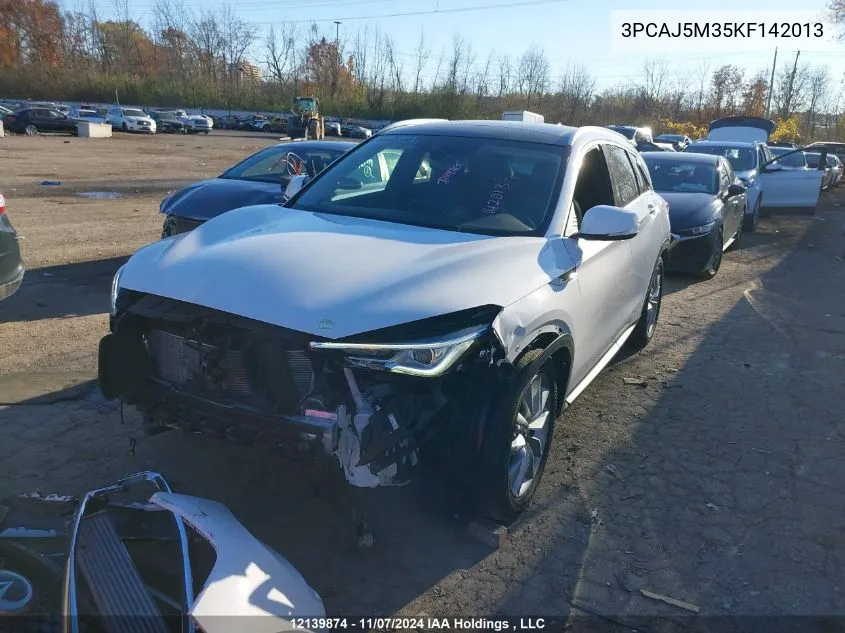 2019 Infiniti Qx50 VIN: 3PCAJ5M35KF142013 Lot: 12139874