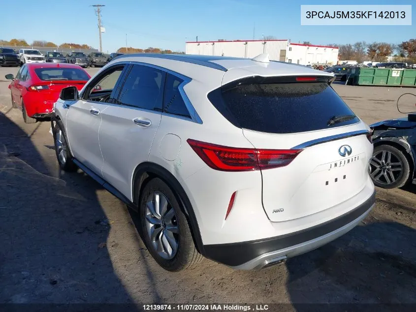 2019 Infiniti Qx50 VIN: 3PCAJ5M35KF142013 Lot: 12139874