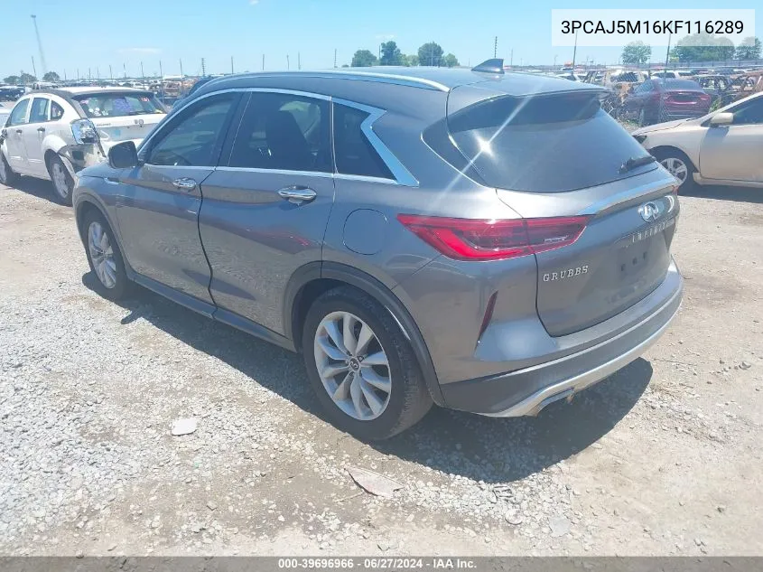 3PCAJ5M16KF116289 2019 Infiniti Qx50 Luxe