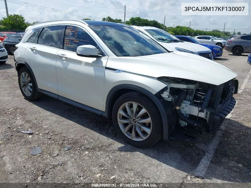 2019 Infiniti Qx50 Luxe VIN: 3PCAJ5M17KF130007 Lot: 39990192