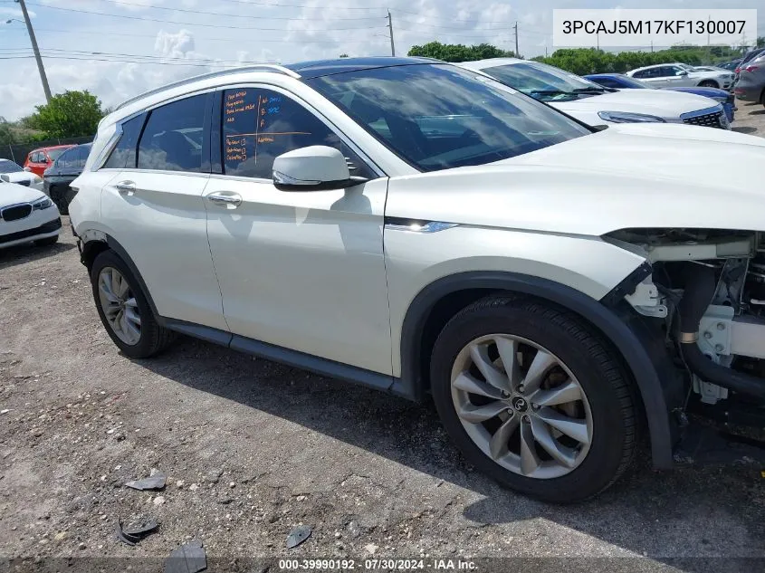 2019 Infiniti Qx50 Luxe VIN: 3PCAJ5M17KF130007 Lot: 39990192