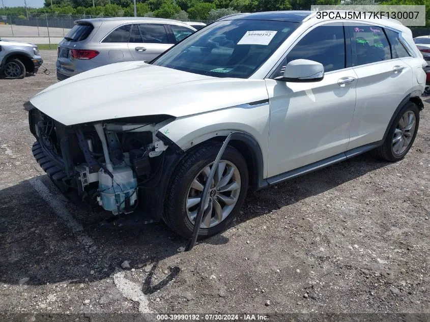 2019 Infiniti Qx50 Luxe VIN: 3PCAJ5M17KF130007 Lot: 39990192