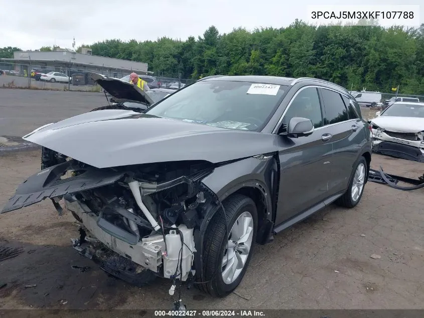 2019 Infiniti Qx50 Essential VIN: 3PCAJ5M3XKF107788 Lot: 40022427