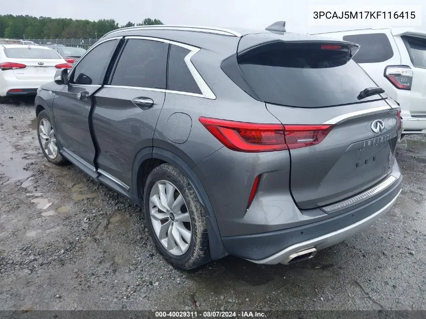 3PCAJ5M17KF116415 2019 Infiniti Qx50