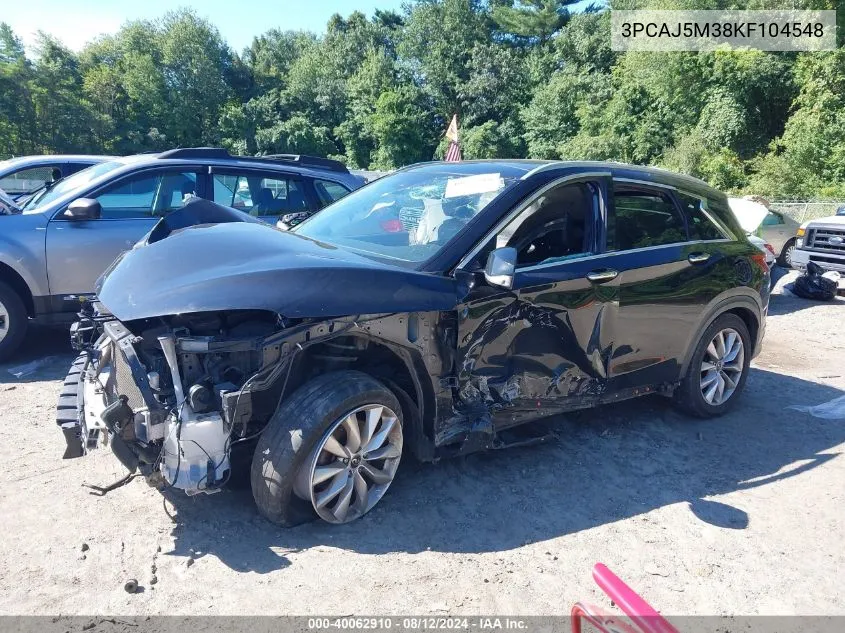 2019 Infiniti Qx50 Essential VIN: 3PCAJ5M38KF104548 Lot: 40062910