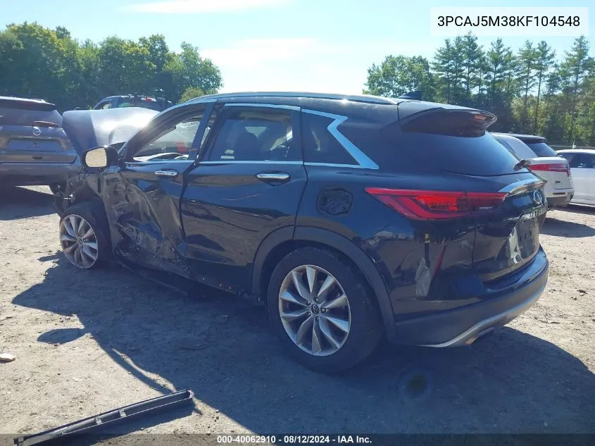 3PCAJ5M38KF104548 2019 Infiniti Qx50 Essential