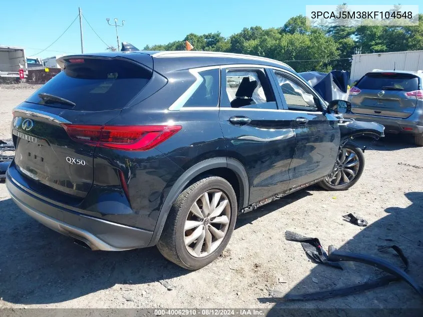 3PCAJ5M38KF104548 2019 Infiniti Qx50 Essential