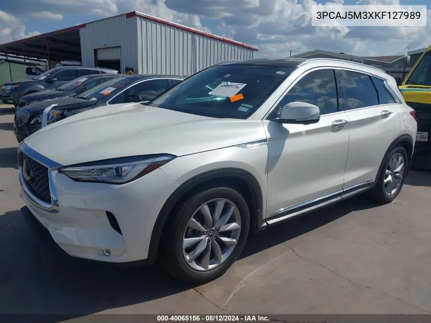 2019 Infiniti Qx50 Essential VIN: 3PCAJ5M3XKF127989 Lot: 40065156