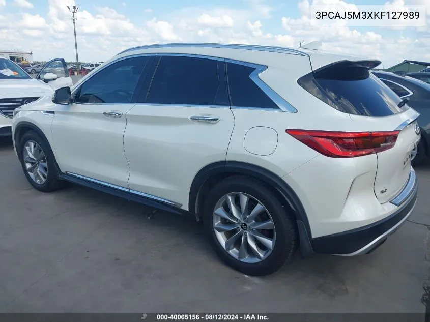 2019 Infiniti Qx50 Essential VIN: 3PCAJ5M3XKF127989 Lot: 40065156