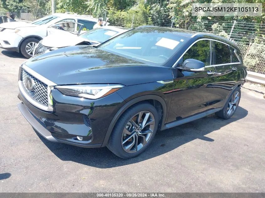 2019 Infiniti Qx50 Essential VIN: 3PCAJ5M12KF105113 Lot: 40135320