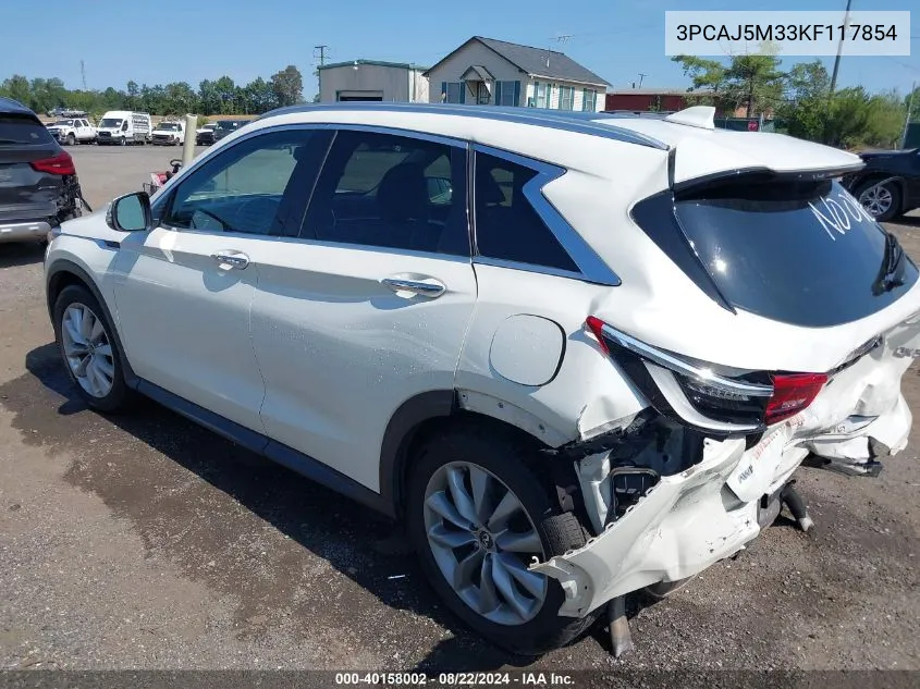 2019 Infiniti Qx50 Luxe VIN: 3PCAJ5M33KF117854 Lot: 40158002