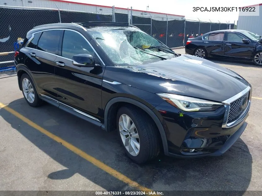 2019 Infiniti Qx50 Essential VIN: 3PCAJ5M30KF116922 Lot: 40176331