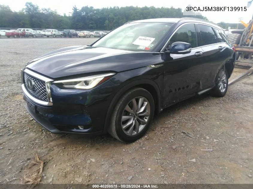 2019 Infiniti Qx50 Essential VIN: 3PCAJ5M38KF139915 Lot: 40208575