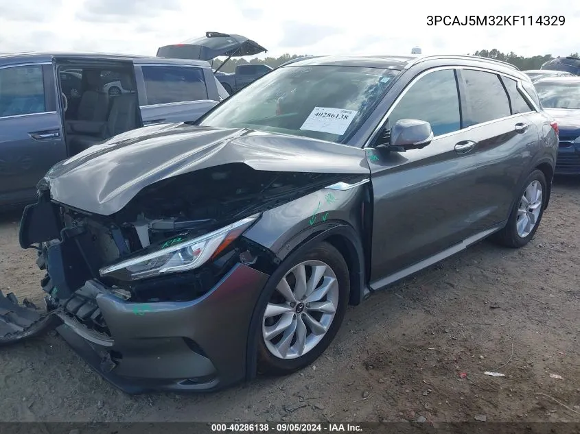 3PCAJ5M32KF114329 2019 Infiniti Qx50 Essential