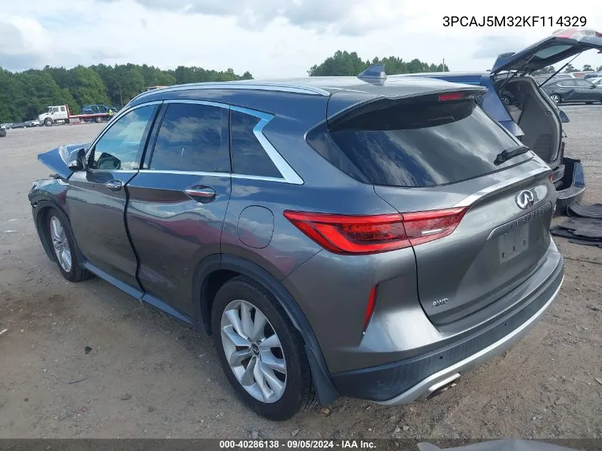 2019 Infiniti Qx50 Essential VIN: 3PCAJ5M32KF114329 Lot: 40286138