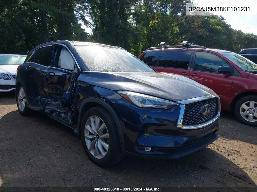 2019 Infiniti Qx50 Essential/Pure VIN: 3PCAJ5M38KF101231 Lot: 40325810