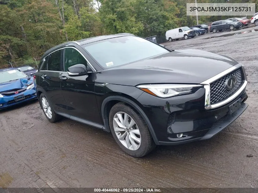 2019 Infiniti Qx50 Luxe VIN: 3PCAJ5M35KF125731 Lot: 40446062