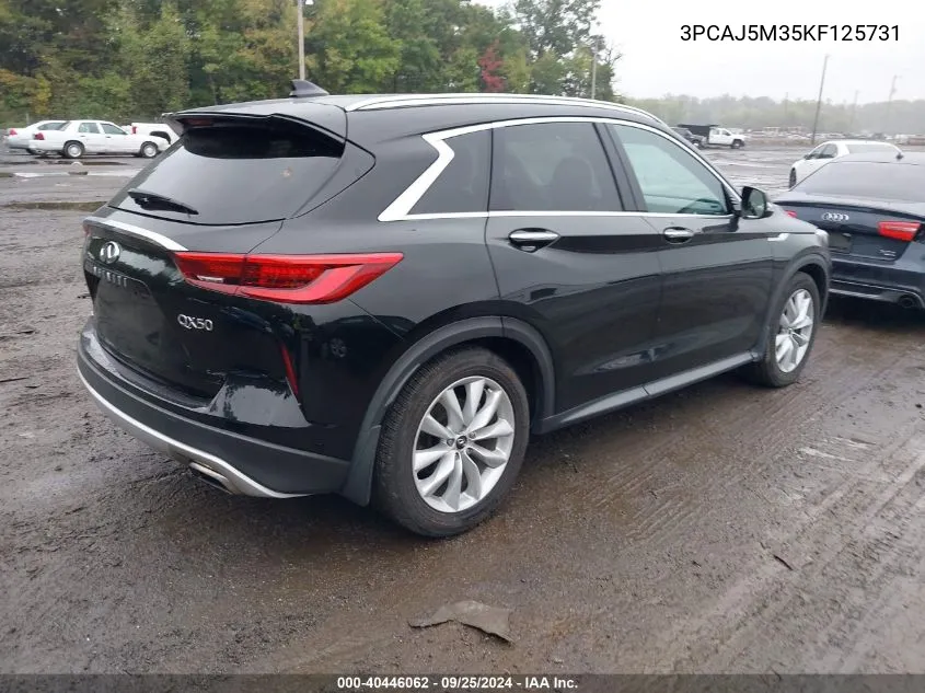 2019 Infiniti Qx50 Luxe VIN: 3PCAJ5M35KF125731 Lot: 40446062