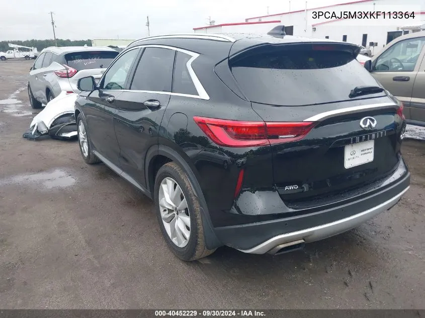 3PCAJ5M3XKF113364 2019 Infiniti Qx50 Essential/Pure