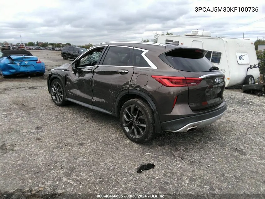 2019 Infiniti Qx50 Essential/Pure VIN: 3PCAJ5M30KF100736 Lot: 40466895