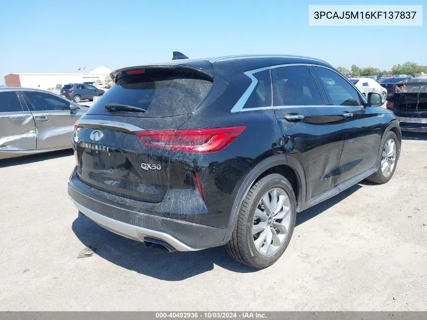 3PCAJ5M16KF137837 2019 Infiniti Qx50 Luxe