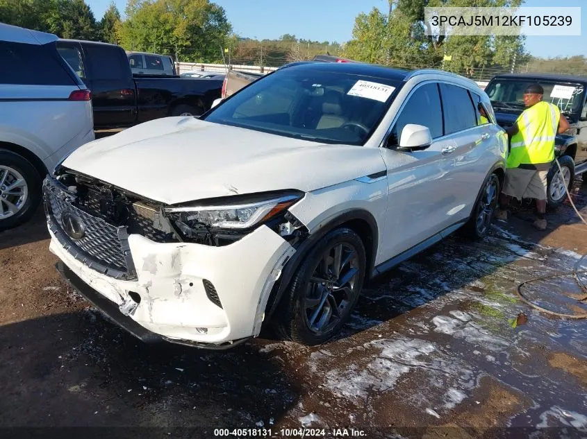 2019 Infiniti Qx50 Essential VIN: 3PCAJ5M12KF105239 Lot: 40518131