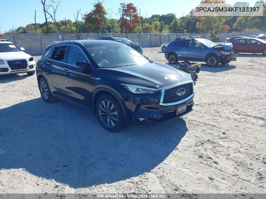 2019 Infiniti Qx50 Essential/Pure VIN: 3PCAJ5M34KF133397 Lot: 40530784