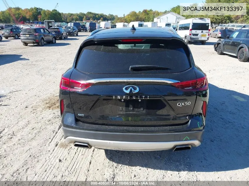 2019 Infiniti Qx50 Essential/Pure VIN: 3PCAJ5M34KF133397 Lot: 40530784