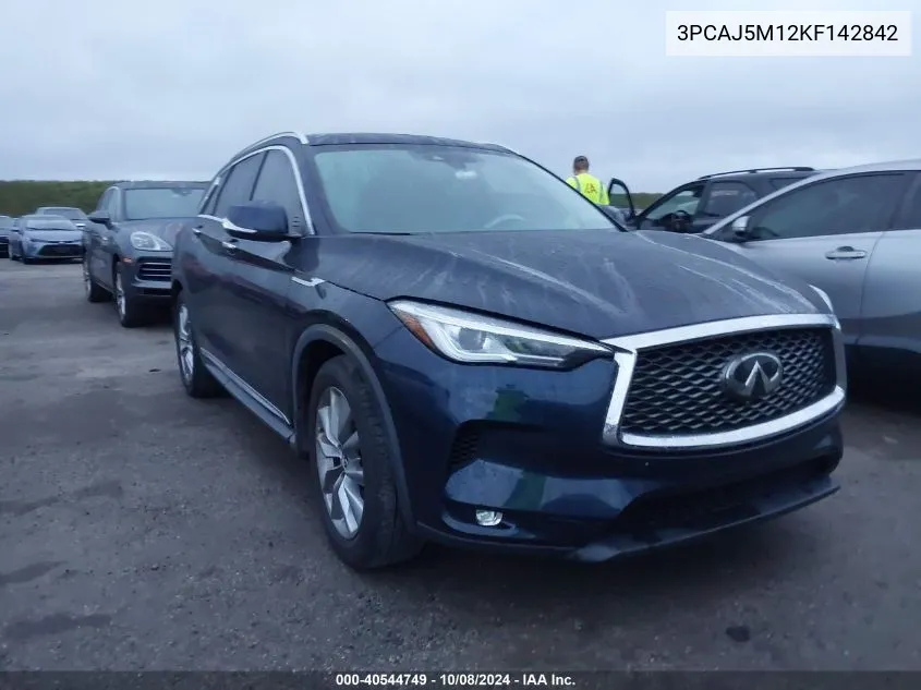 2019 Infiniti Qx50 Essential/Pure VIN: 3PCAJ5M12KF142842 Lot: 40544749