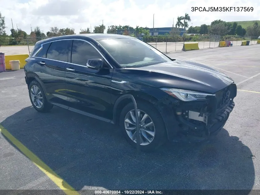 3PCAJ5M35KF137569 2019 Infiniti Qx50 Pure