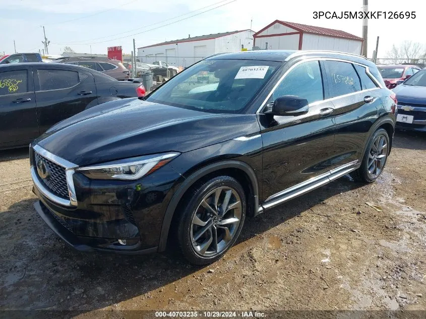 2019 Infiniti Qx50 Essential VIN: 3PCAJ5M3XKF126695 Lot: 40703235