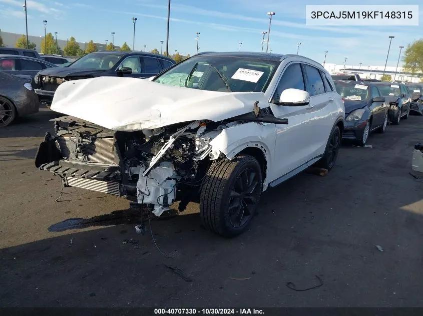 3PCAJ5M19KF148315 2019 Infiniti Qx50 Essential/Pure