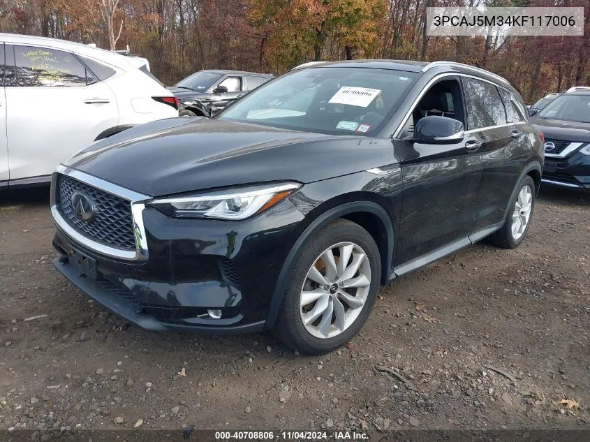 2019 Infiniti Qx50 Essential/Pure VIN: 3PCAJ5M34KF117006 Lot: 40708806