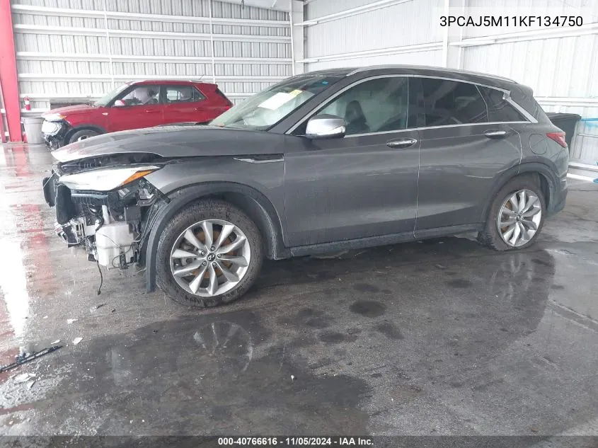 2019 Infiniti Qx50 Luxe VIN: 3PCAJ5M11KF134750 Lot: 40766616