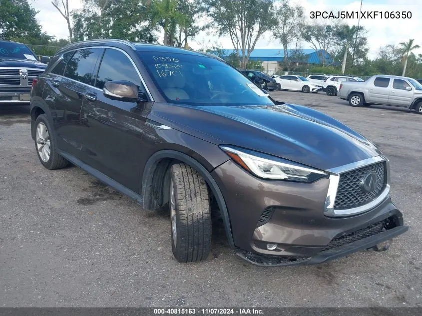 2019 Infiniti Qx50 Essential VIN: 3PCAJ5M1XKF106350 Lot: 40815163