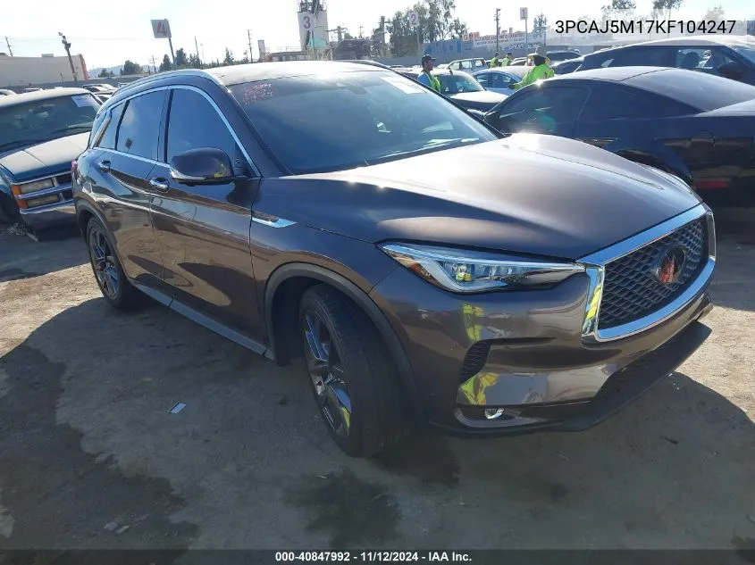 2019 Infiniti Qx50 Essential VIN: 3PCAJ5M17KF104247 Lot: 40847992