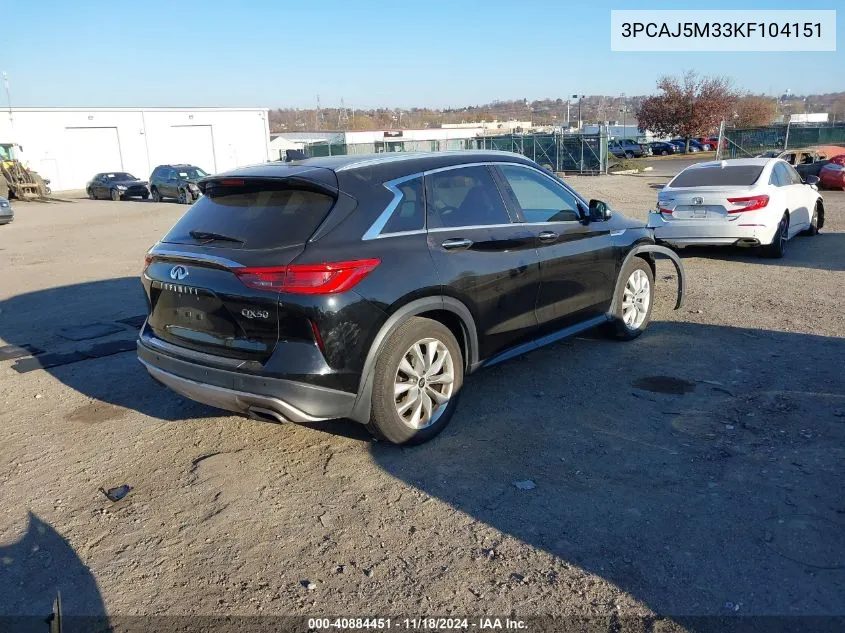 2019 Infiniti Qx50 Essential VIN: 3PCAJ5M33KF104151 Lot: 40884451