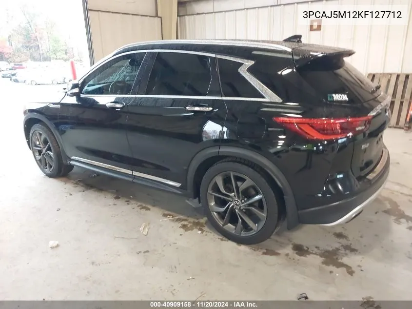 2019 Infiniti Qx50 Essential VIN: 3PCAJ5M12KF127712 Lot: 40909158