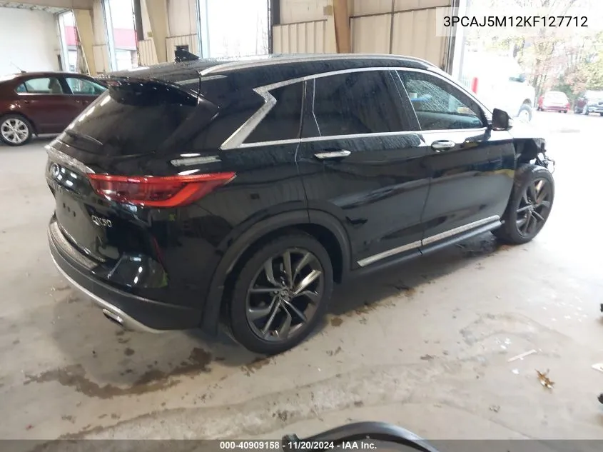 2019 Infiniti Qx50 Essential VIN: 3PCAJ5M12KF127712 Lot: 40909158